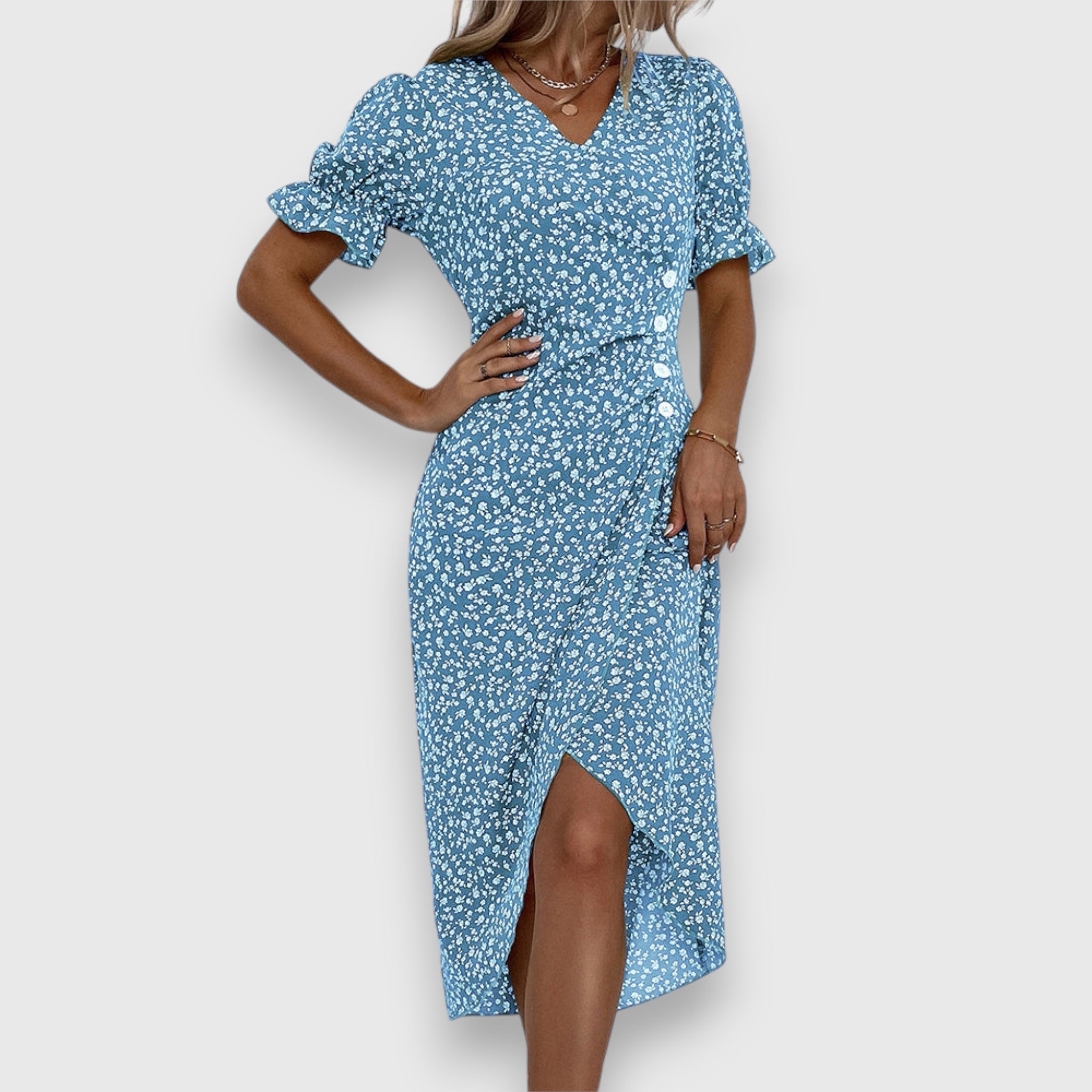 טסינה - שמלת פרחים אלגנטית