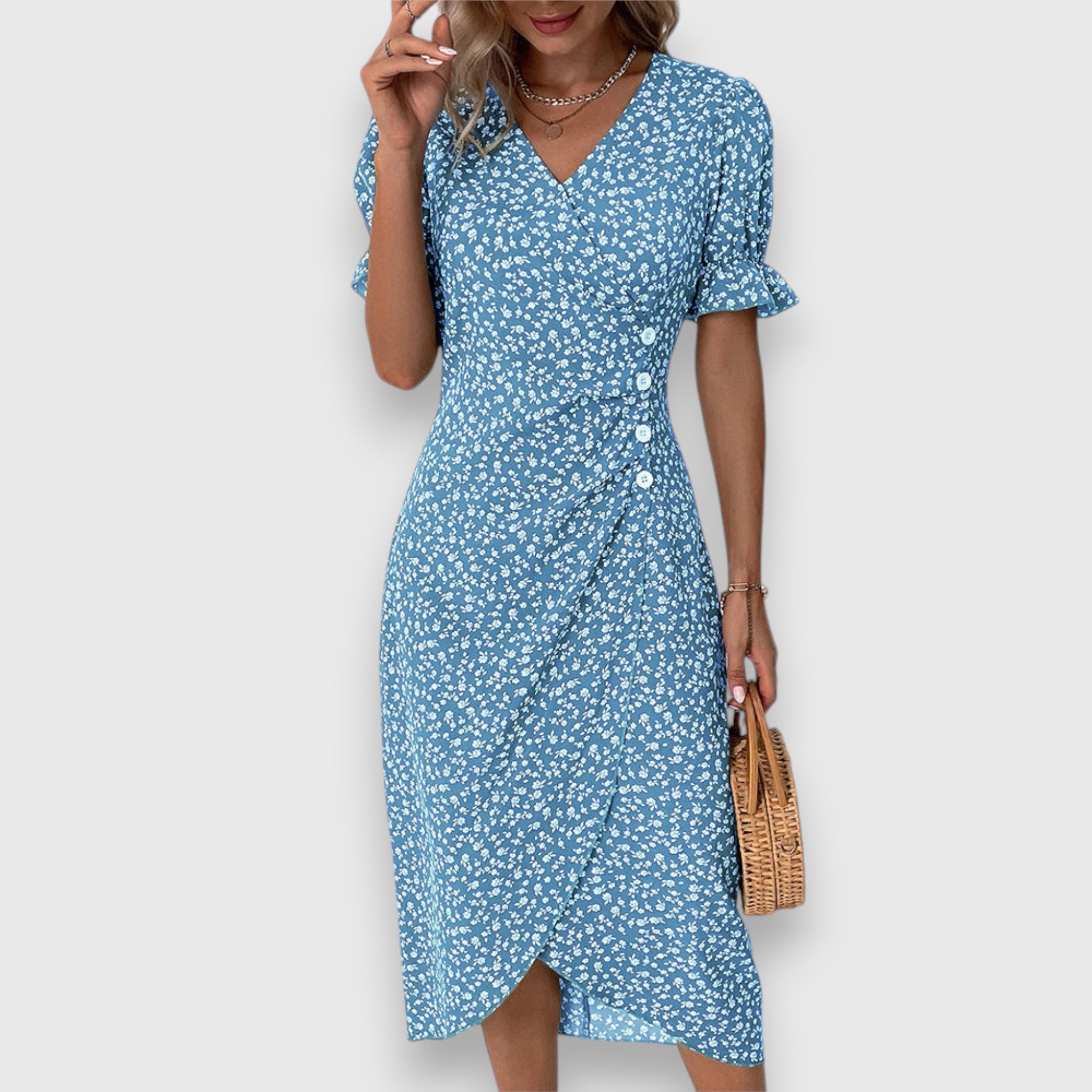 טסינה - שמלת פרחים אלגנטית