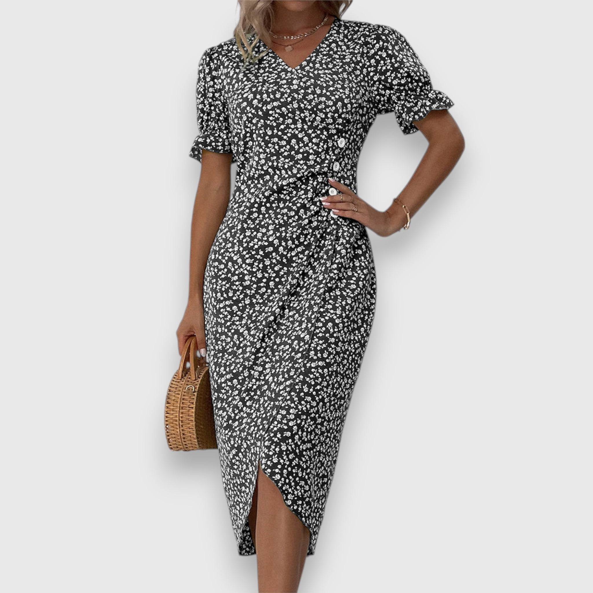 טסינה - שמלת פרחים אלגנטית