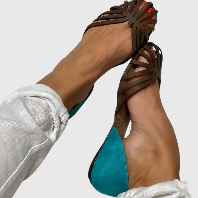 הילה - סנדלים דקורטיביים דו־גווניים