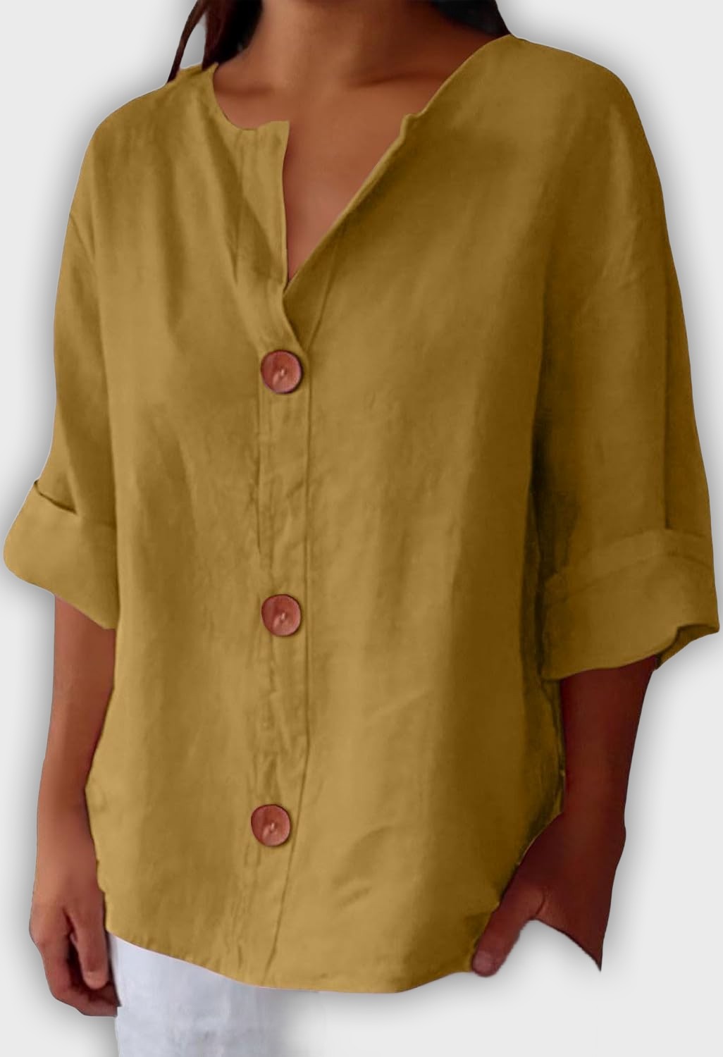 יעל - חולצת פשתן רפויה ואלגנטית לקיץ