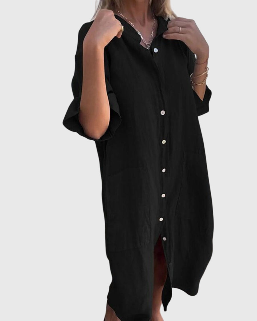 ג'יידי - שמלת חולצה קז'ואל בסגנון איביזה