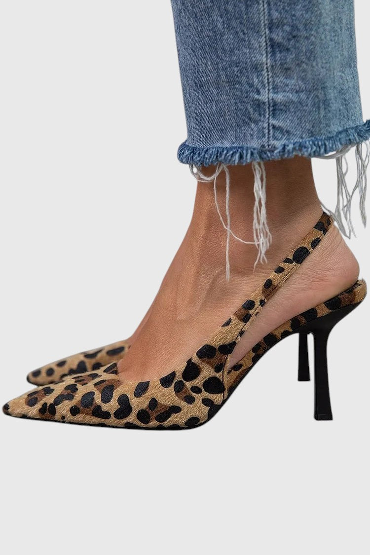 גלית - נעלי דקולטה בהדפס מנומר